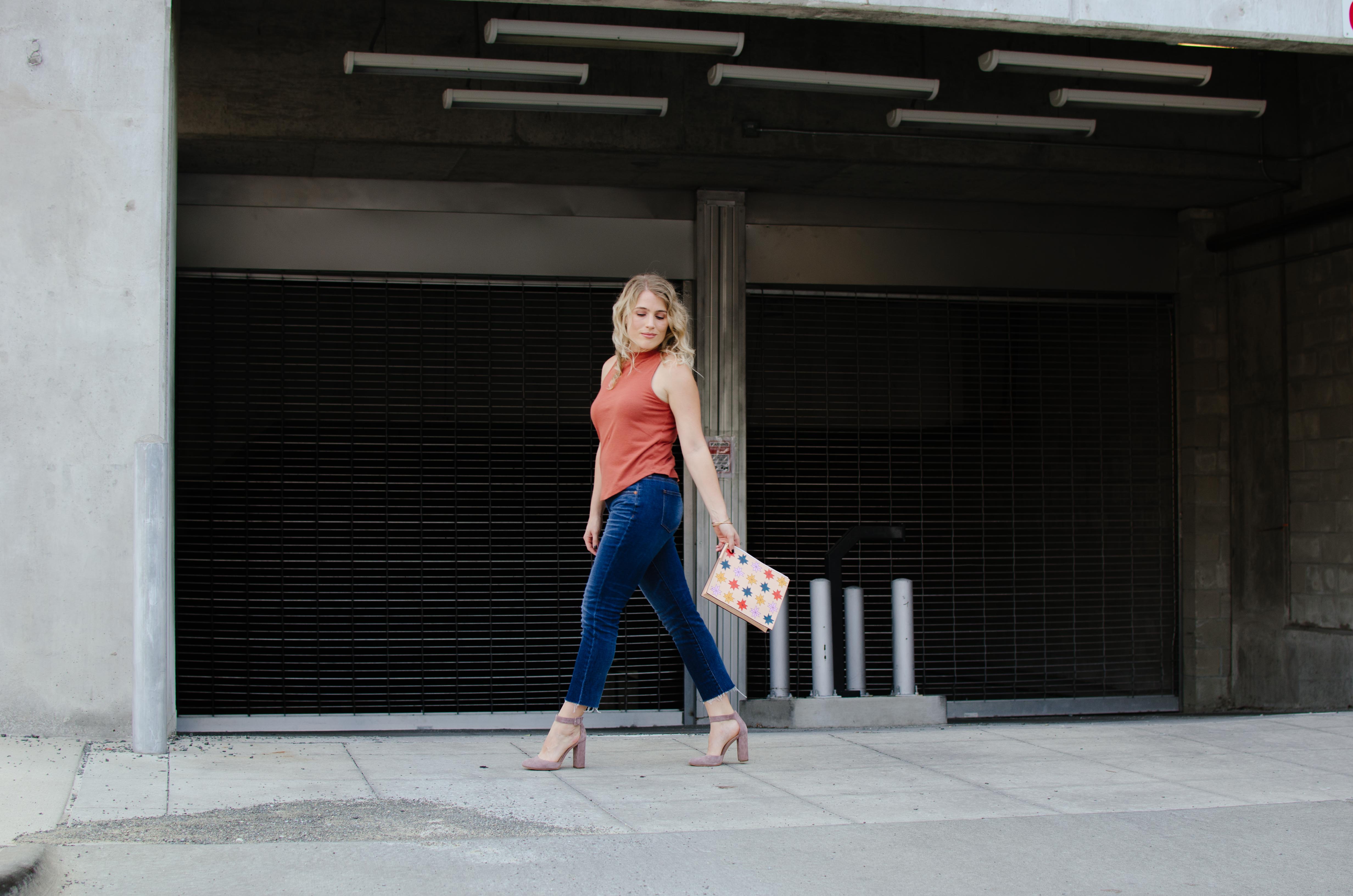 Orange Wide Leg Suit - This Blonde's Shopping Bag